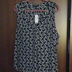 Roz & Ali Plus sized sleeveless blouse